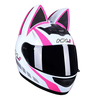 Capacete de Motociclista com Orelhas de Gato