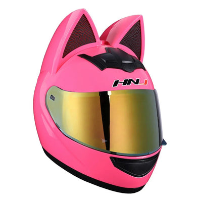 Capacete de Motociclista com Orelhas de Gato