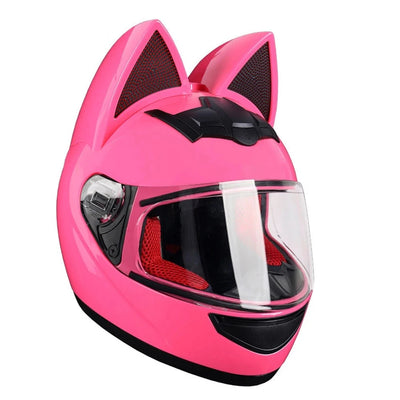 Capacete de Motociclista com Orelhas de Gato